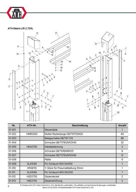 ATH-Heinl ETL ATH Matrix Lift 2.65 / 2.75XL