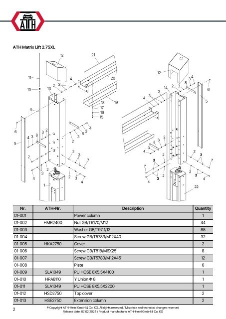 ATH-Heinl ETL ATH Matrix Lift 2.65 / 2.75XL