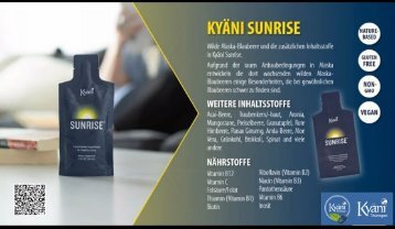 Die Intelligenz von Superfoods im Naturhelfer Sunrise!!  Wilde Alaska BLaubeeren im Verbund!   Exclusiv bei Kyäni Thüringen!