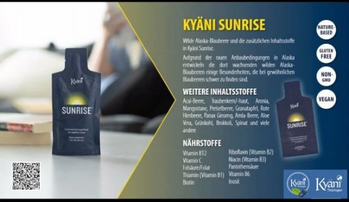 Die Intelligenz von Superfoods im Naturhelfer Sunrise!!  Wilde Alaska BLaubeeren im Verbund!   Exclusiv bei Kyäni Thüringen!