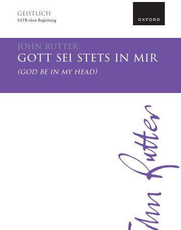 Rutter Gott sei stets im mir
