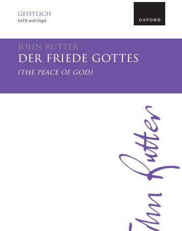 John Rutter Der friede Gotts