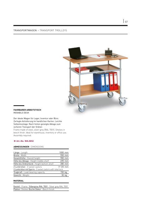 Wachter Transportgeräte für Gastronomie und Betriebe