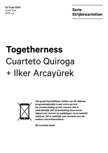 2024 01 13 Togetherness - Quarteto Quiroga + Ilker Arcayürek