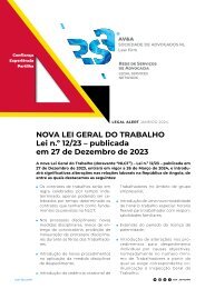 Legal Alert Angola - Nova Lei do Trabalho