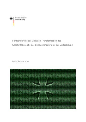 Bw-Digitalisierung (5. Bericht zur Digitalen Transformation des Geschäftsbereichs des BMVg)