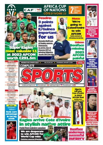 COMPLETE SPORTS - THURSDAY, JAN 11, 2024