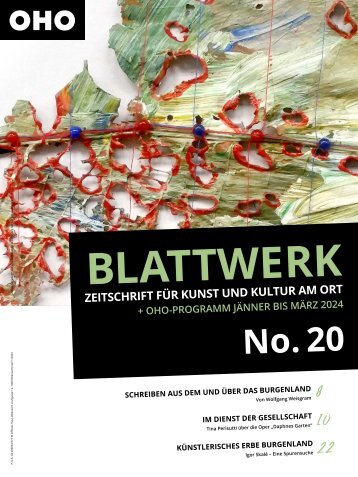 Blattwerk Ausgabe No20 Jänner bis März 2024