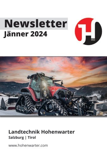 Landtechnik Hohenwarter Newsletter Jänner 2024