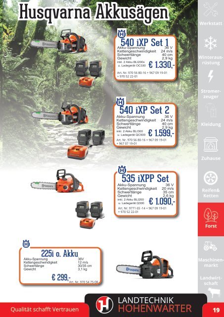 Landtechnik Hohenwarter Newsletter Jänner 2024