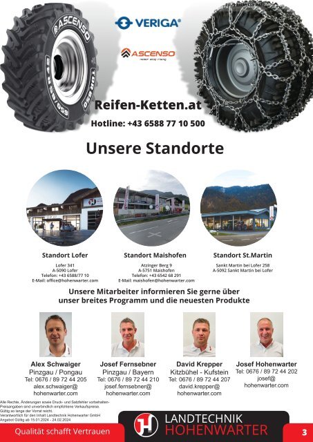 Landtechnik Hohenwarter Newsletter Jänner 2024