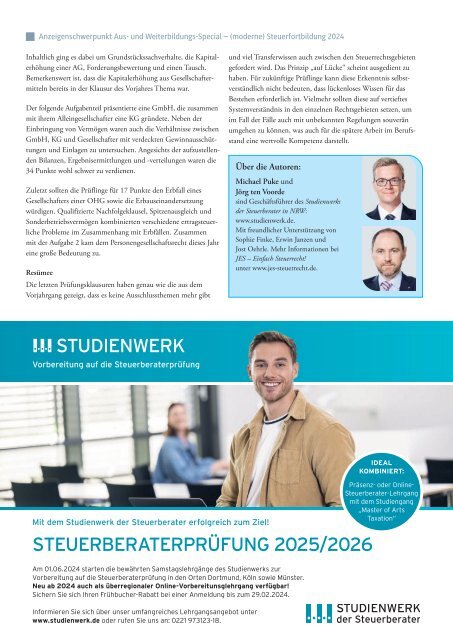 DStR 4/24 Aus- und Weiterbildungs-Special 