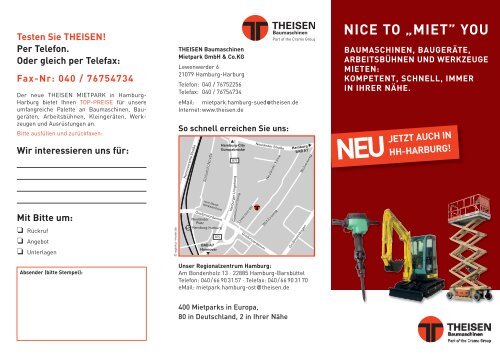 NICE TO „MIET” YOU - Theisen Baumaschinen