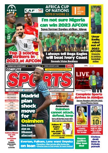 COMPLETE SPORTS - FRIDAY, JAN 12, 2024