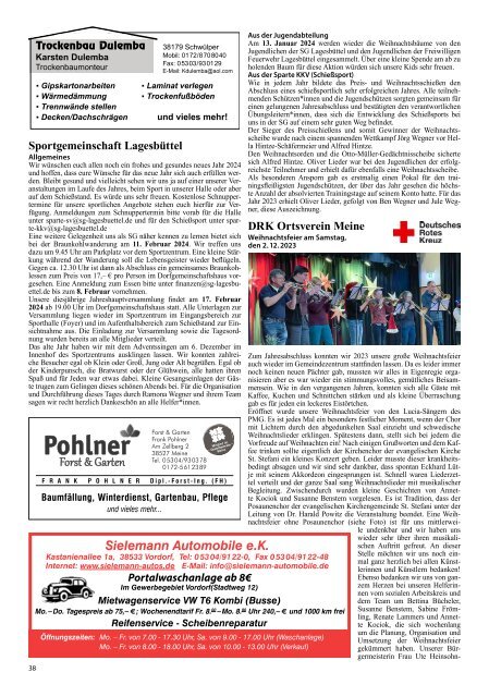 Papenteicher Nachrichten Januar Ausgabe 2024