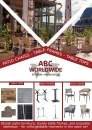 Premium Tabletops, Terrace Chairs, and Table Frames
