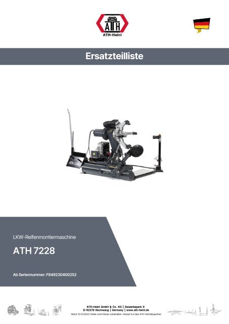 ATH-Heinl ETL LKW-Reifenmontiermaschine ATH 7228