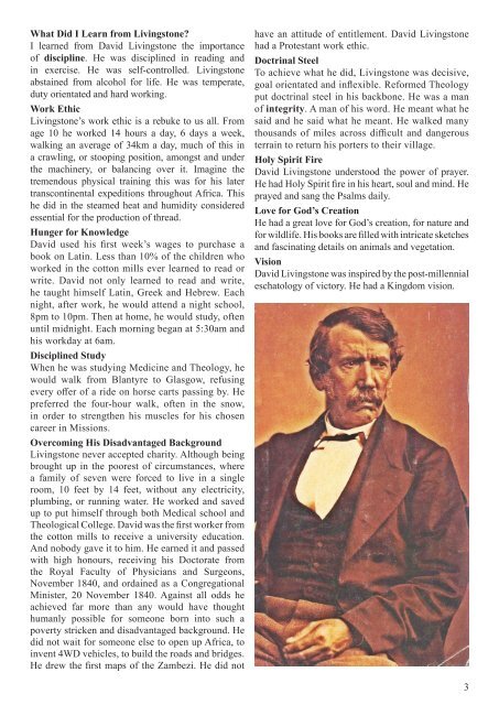 What Would David Livingstone Say to us Today (Tract)