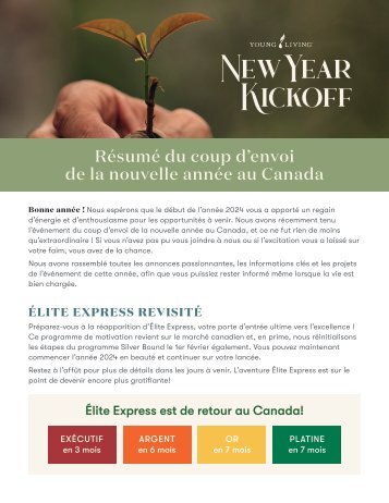 New Year Kickoff - Recap Newsletter FR