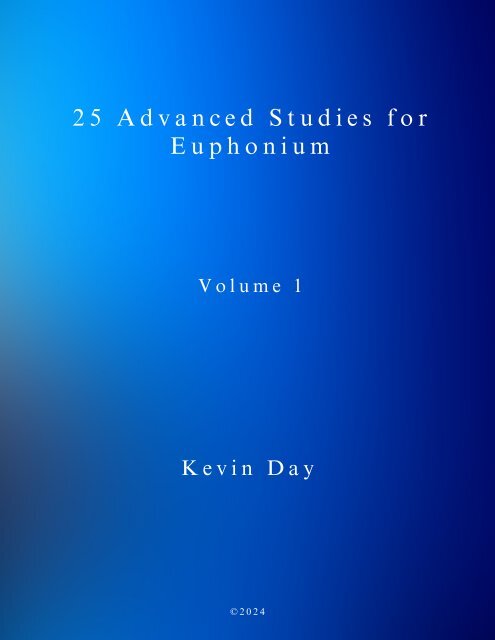 25 Advanced Studies for Euphonium (Treble Clef Book)
