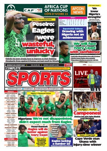 COMPLETE SPORTS - MONDAY, JAN 15, 2024