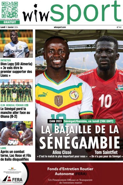 Journal wiwsport n343 -15 janvier 2024