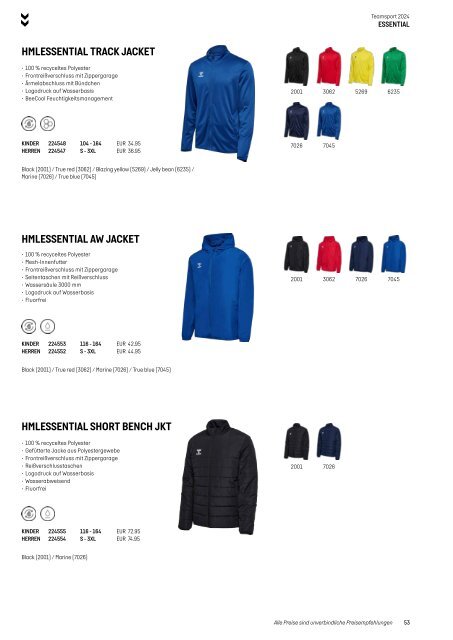 Hummel Teamsport Katalog 2024