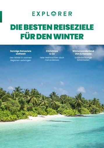 Die besten Reiseziele für den Winter mit Explorer