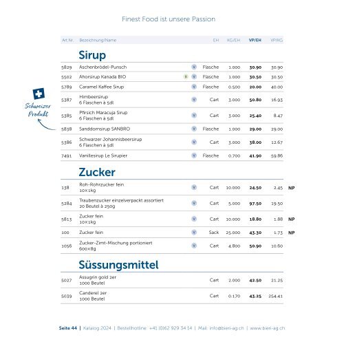 Katalog Bieri AG 2024