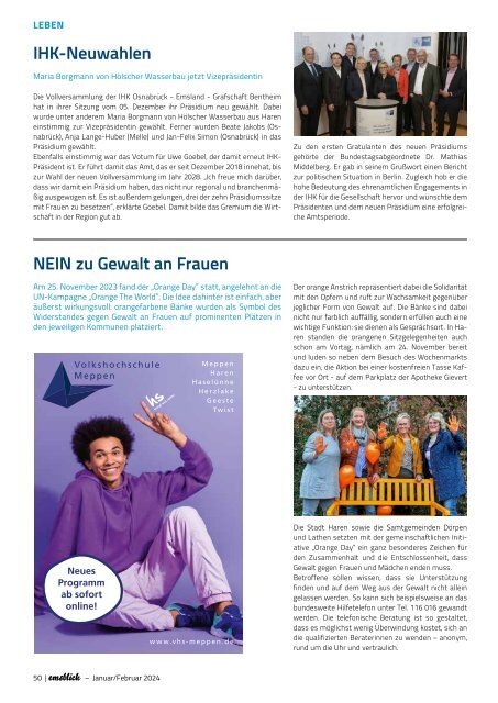 Emsblick Haren - Heft 78 (Januar/Februar 2024)