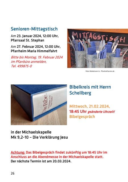 Pfarrbrief Januar-Februar 2024