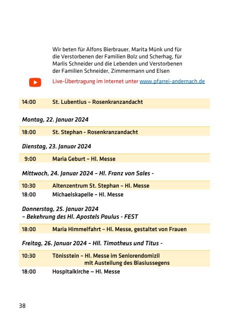 Pfarrbrief Januar-Februar 2024