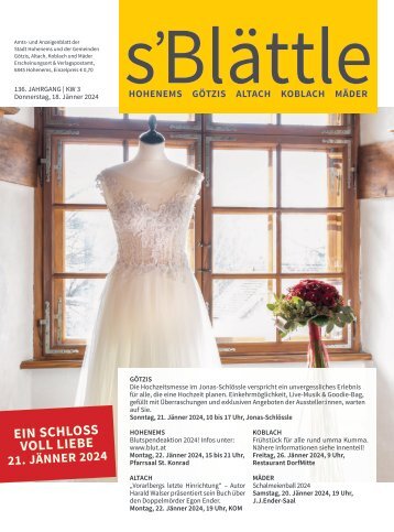 s'Blättle Nr. 3 - Do, 18. Jänner 2024