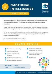 Short Course Outline - Emotional Intelligence