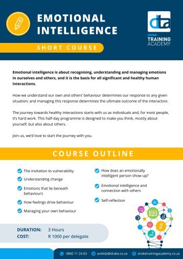 Short Course Outline - Emotional Intelligence