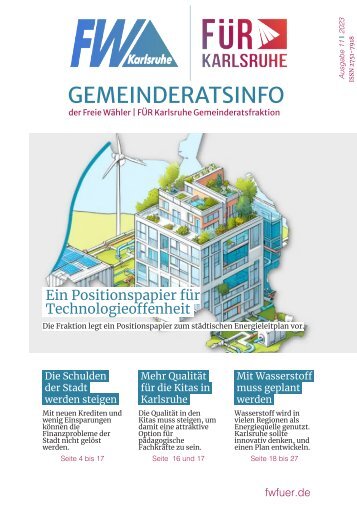 Ein Positionspapier für Technologieoffenheit. Gemeinderatsinfo #11 | 2024