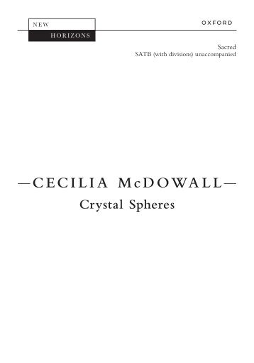 Cecilia McDowall Crystal Spheres