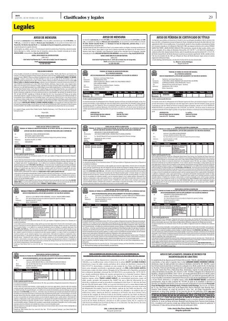 Edición impresa, jueves 18 de enero de 2024