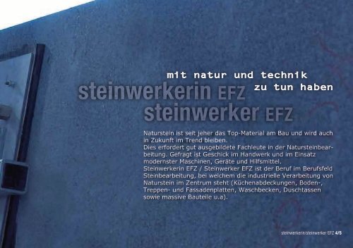 steinwerkerin EFZ steinwerker EFZ steinwerkerin EFZ steinwerker EFZ