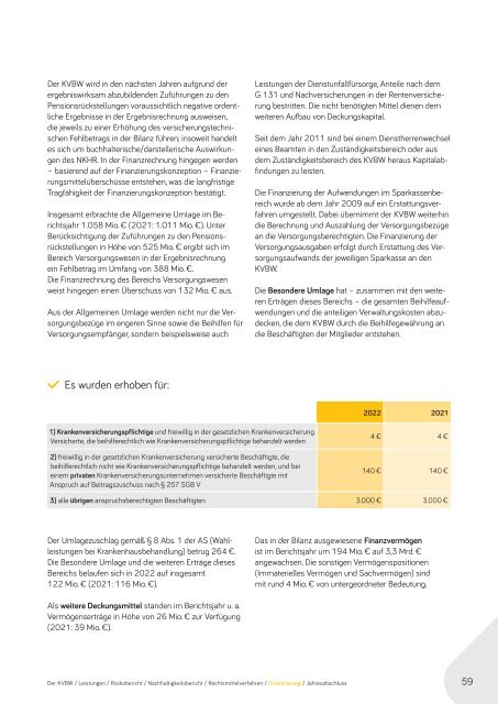 Geschäftsbericht KVBW 2022