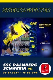 Spieltagsflyer vs. Rote Raben Vilsbiburg - SSC PALMBERG SCHWERIN