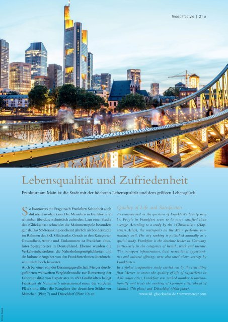 »feine adressen – finest« – Frankfurt Edition IV/2023