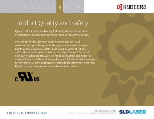 Kyocera SLD Laser CSR Report 2023