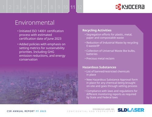 Kyocera SLD Laser CSR Report 2023