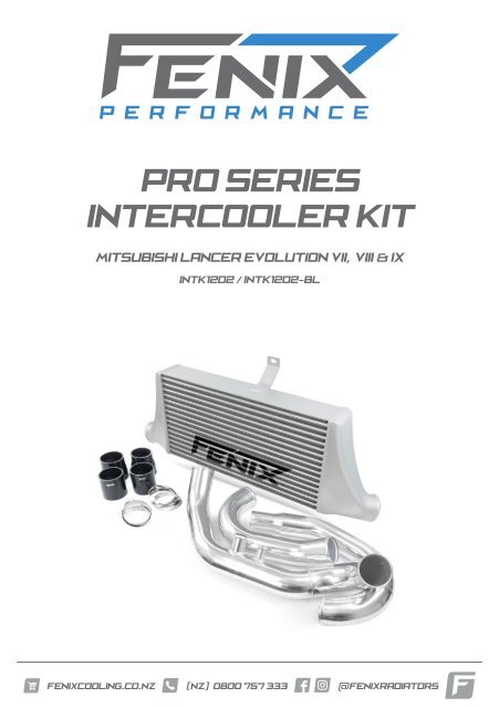 Pro Series Intercooler [INTK1202] Instructions