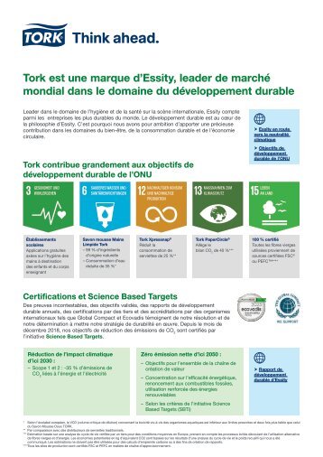 Tork - Essity Sustainability