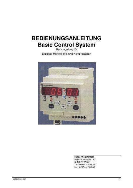 BEDIENUNGSANLEITUNG Basic Control System