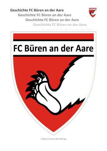 Geschichte FC Büren an der Aare 1938 - 2023