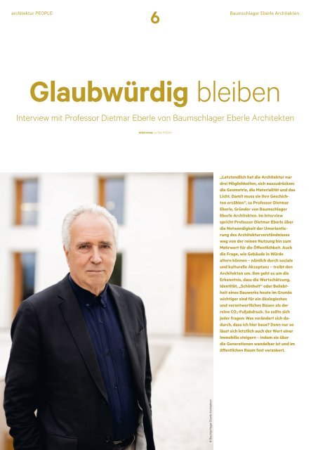 architektur FACHMAGAZIN People 2023