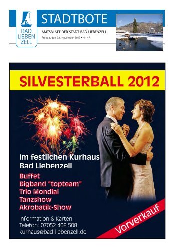 SILVESTERBALL 2012 - Stadtverwaltung - Bad Liebenzell